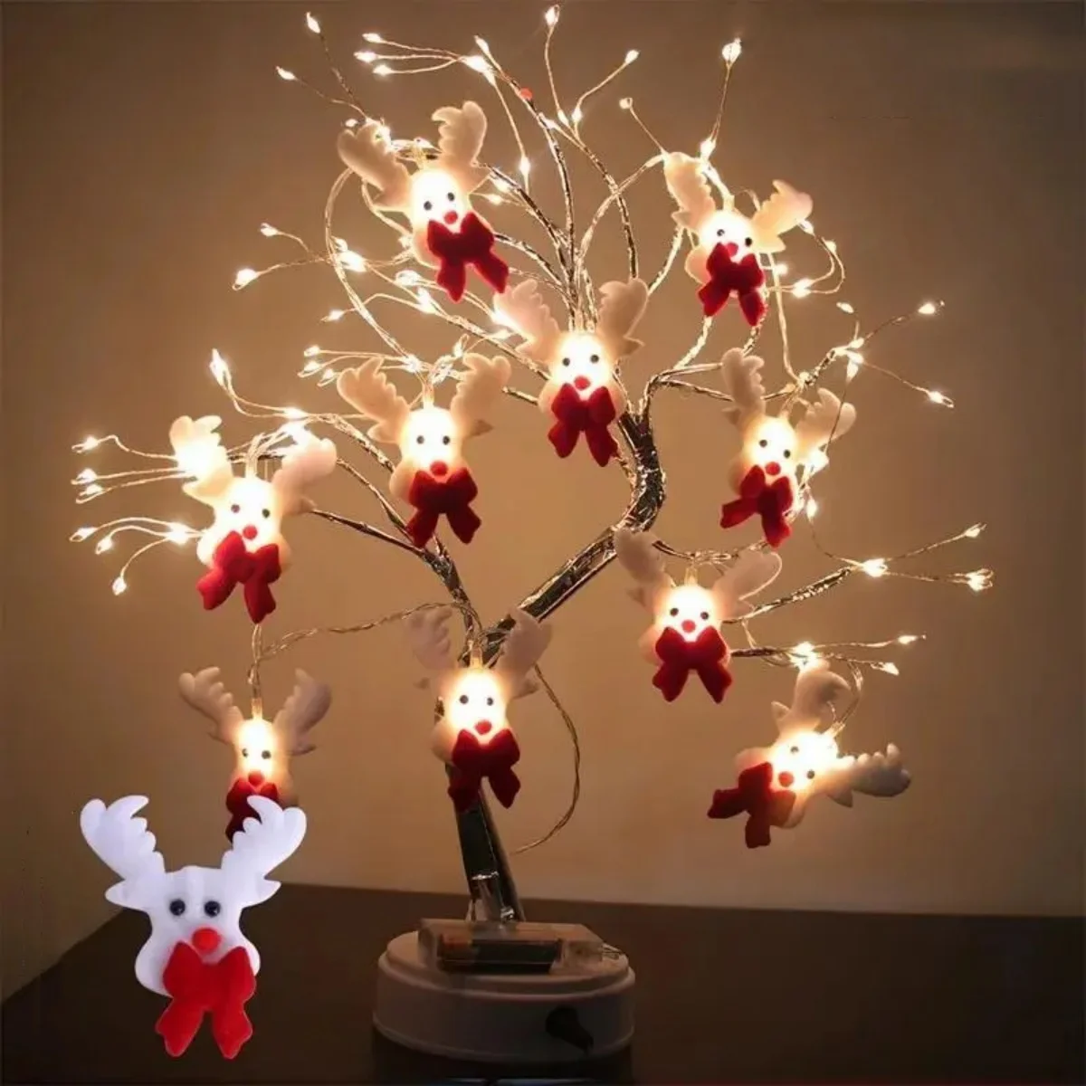 1pc Christmas String Lights 10/20LED Elk Christmas Decorative Lights For Home Garden Bedroom Indoor And Outdoor Decoration