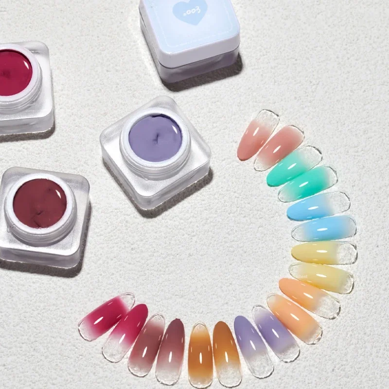 Le Gel de tapotement lavable coloré peut être peint boîtes de poudre tamponnante Gel de tapotement dégradé de haute saturation naturel et délicat