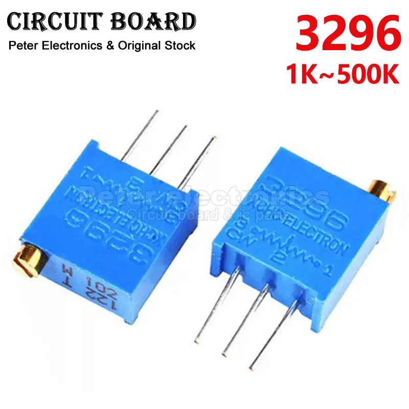 10szt 3296W 103 10K Potencjometr kwadratowy 1K 2K 5K 50K 100K 200K 500K 1M 202 502 203 503 104 204 504 105 205 icpart