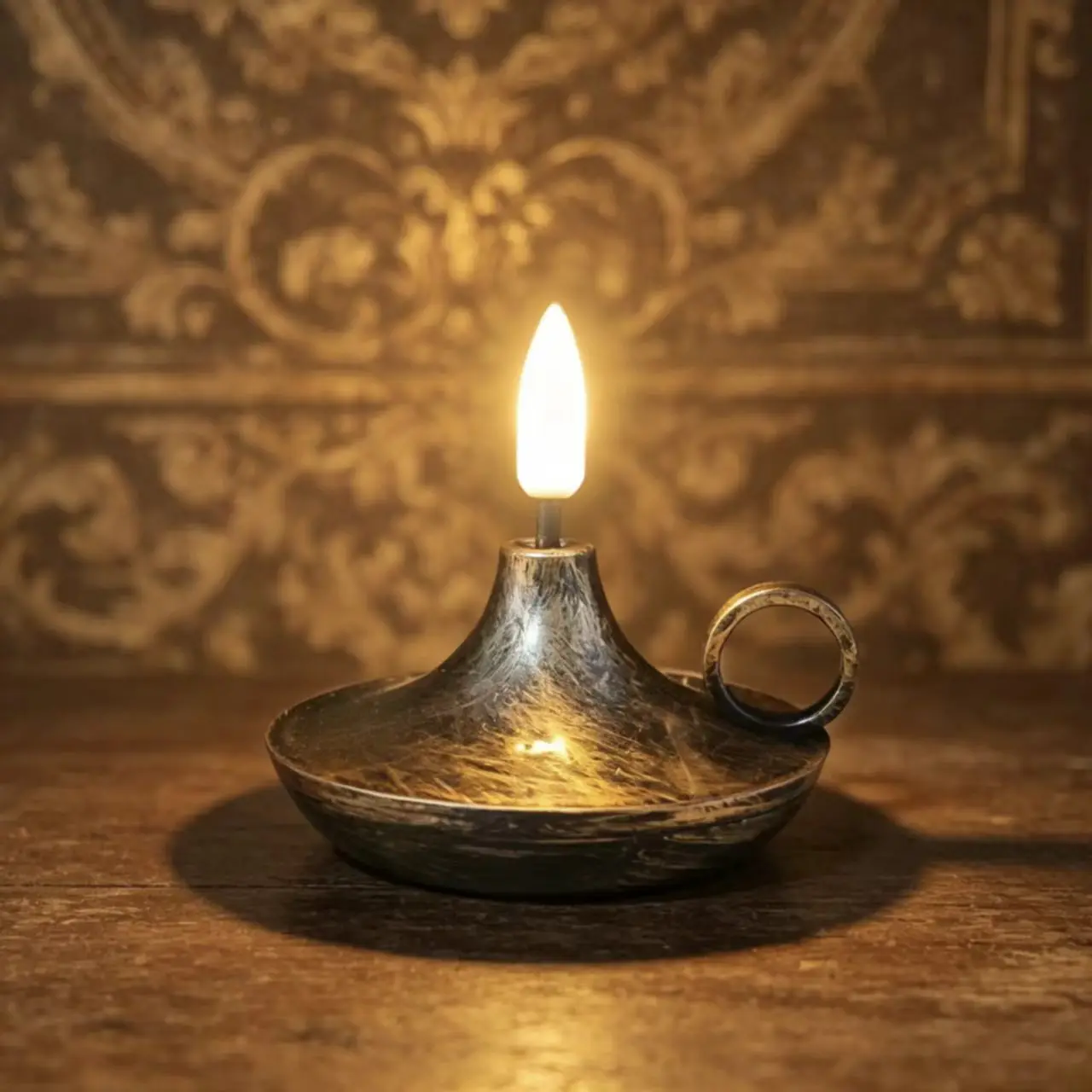 Oil lamp retro and old craftsmanship electronic candle lamp