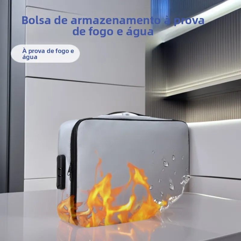 Caixa Organizadora de Documentos com Zíper, Bolsa Organizadora de Viagem, Estojo para Arquivos, Caixa de Registro, Organizado...