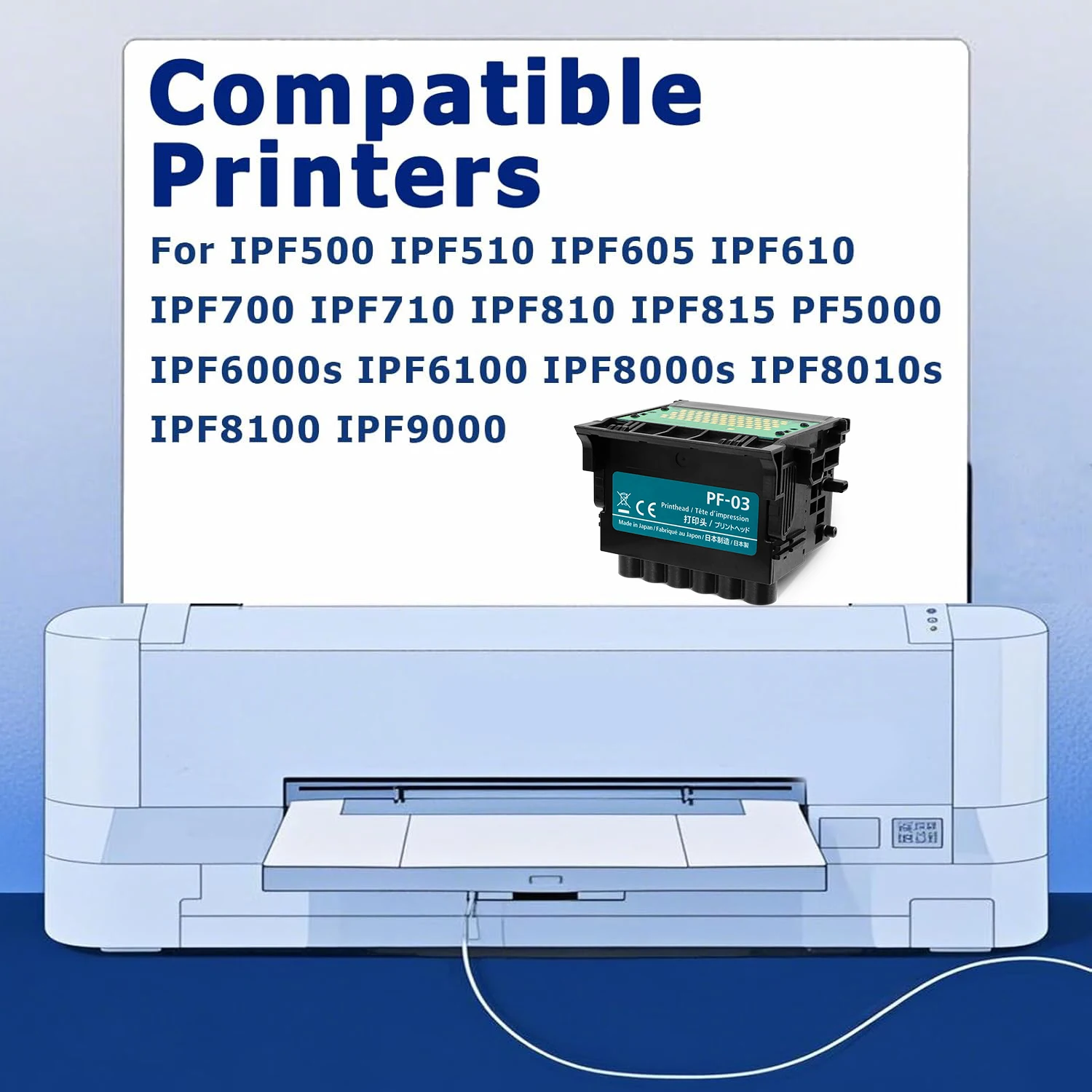 99% RENEW PF-03 Printhead for Canon IPF500 IPF510 IPF605 IPF610 IPF700 IPF710 IPF810 IPF815 IPF5000 IPF6000s IPF6100 IPF8000s