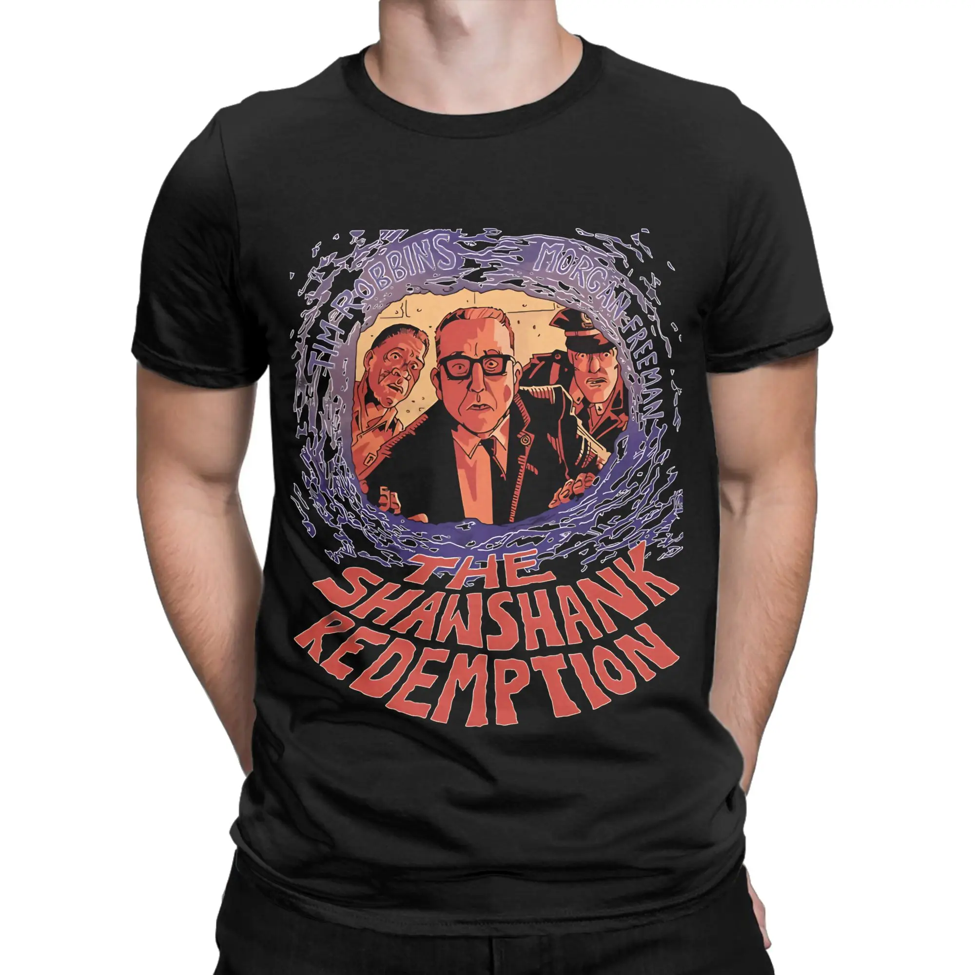 The Shawshank merch Essential Graphic 100% Cotton T-Shirt The Shawshank Redemption Tops Tees For Men