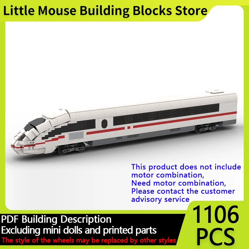 

Модель городской автомобиль MOC, строительные кирпичи ICE 3, высокоскоростной поезд Endwagen, модульная технология, подарки, праздник, сборка, детские игрушки, костюм