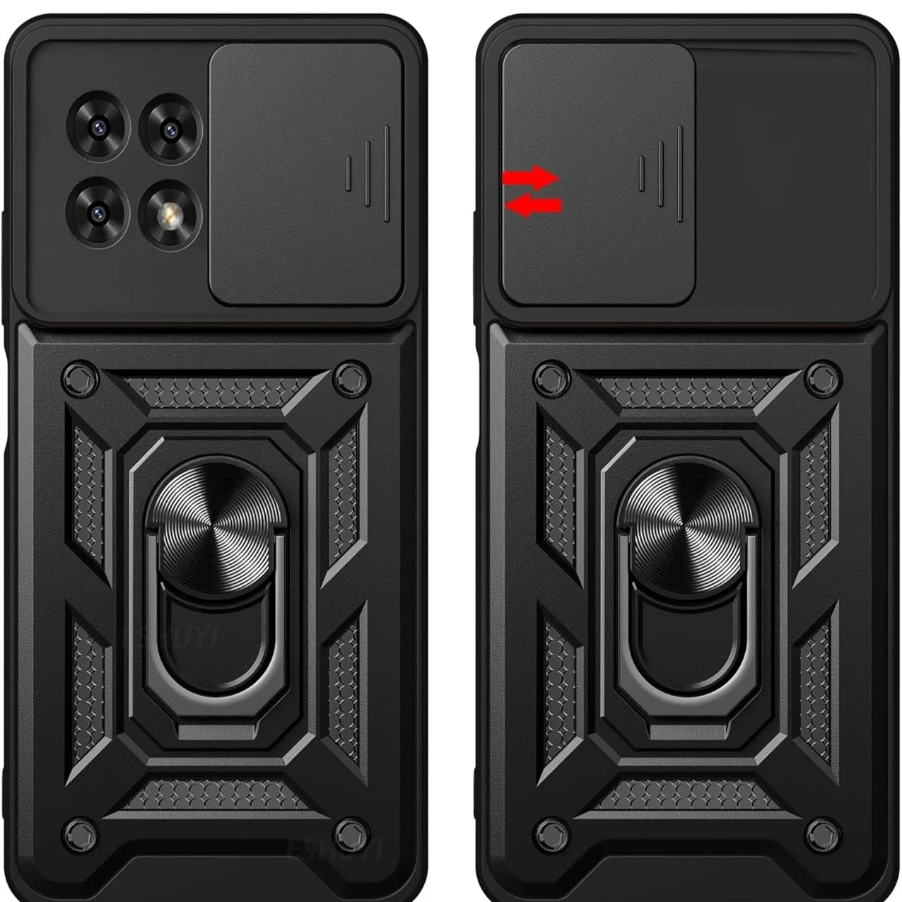 Armor Case For T-Mobile Revvl 7 Pro 5G T Phone 2 Pro 5G Cover Lens Protection With Ring Magnetic Holder Coque Fundas