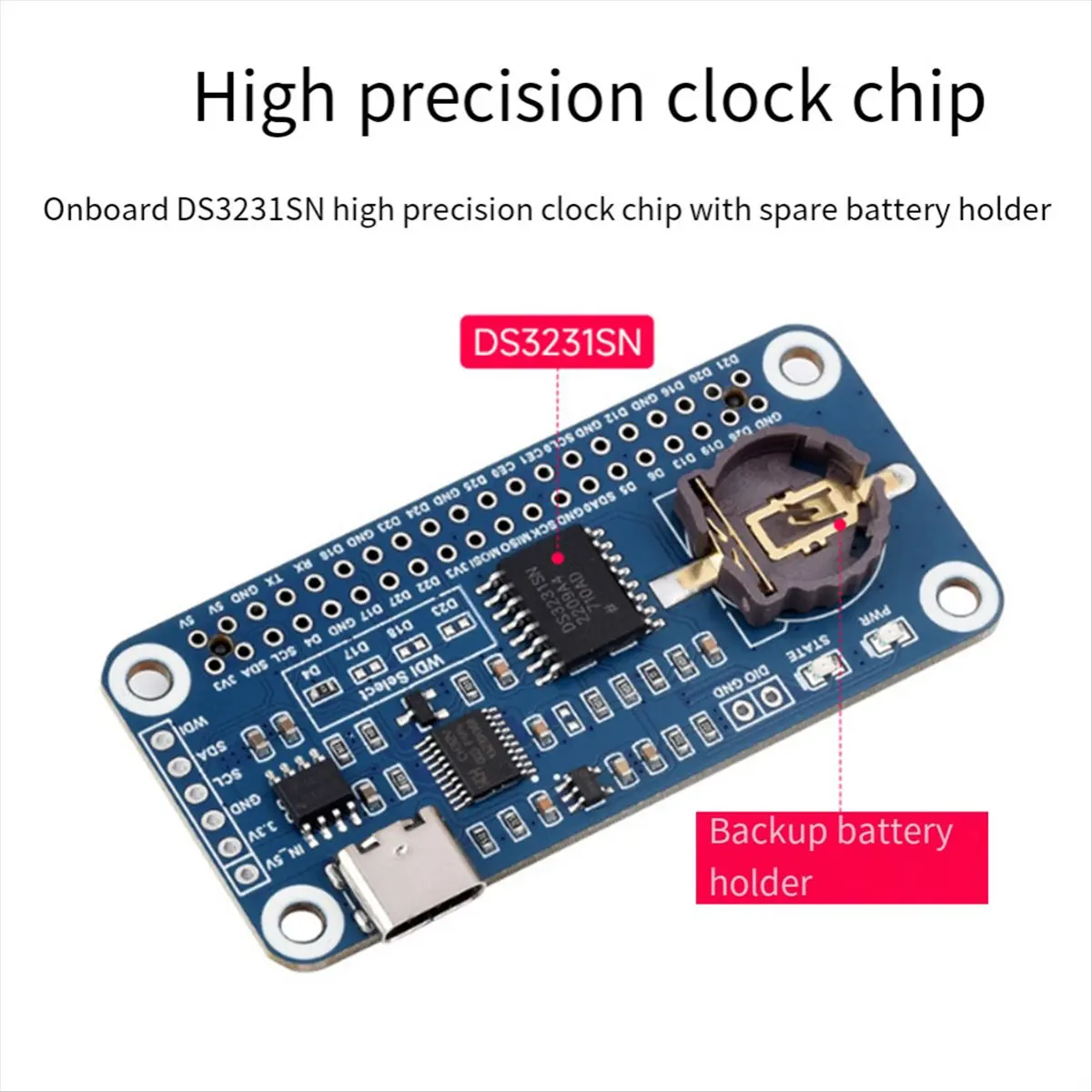 2026 جديد + لـ RTC WatchDog HAT(B) لوح تمديد ساعة الوقت الحقيقي على متن DS3231SN RTC رقاقة للنانو #1