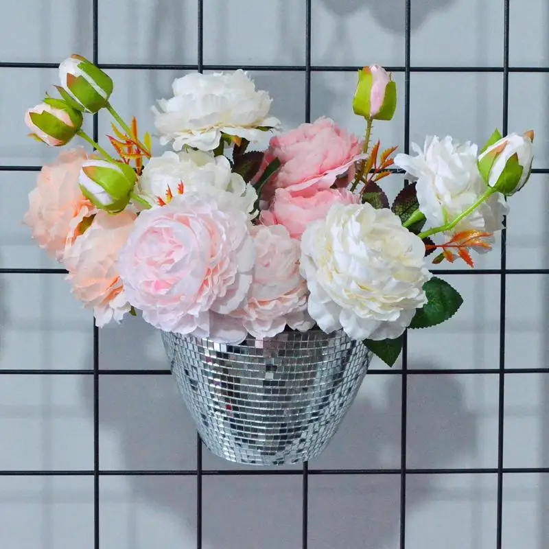 Fioriera a sfera da discoteca appesa decorazione da parete vaso di fiori per interni Boho pianta vaso di alta qualità per la decorazione delle feste della stanza di casa del balcone