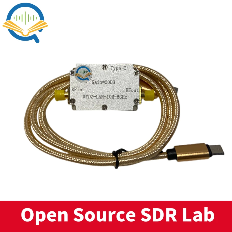 TYPE-C LAN 10Mhz-6GHz High Flatness Amplifier Gain 20DB RF Signal AMP FOR HAM SDR Software Radio FM Radio