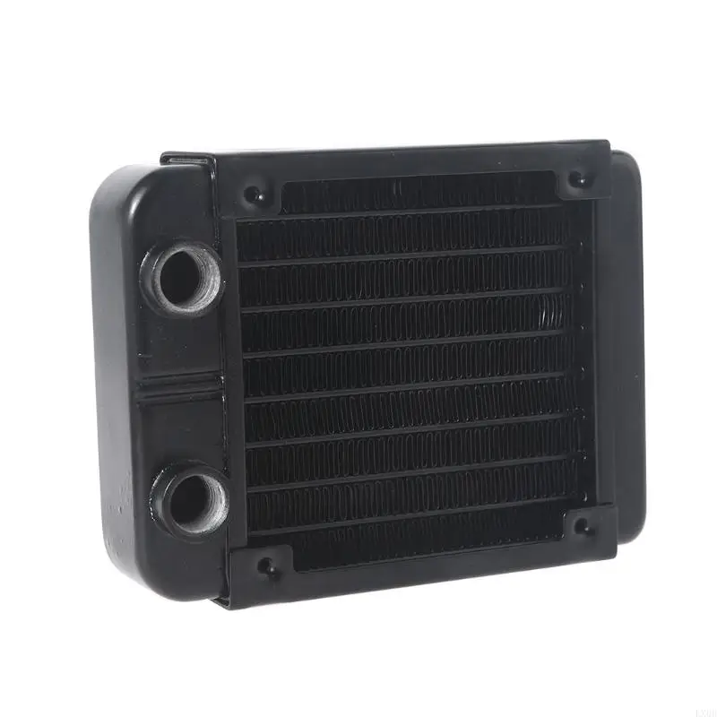 LX0B Multi-Port G1/4 Thread Aluminium Radiator 90mm untuk Sistem Pendingin Air Komputer