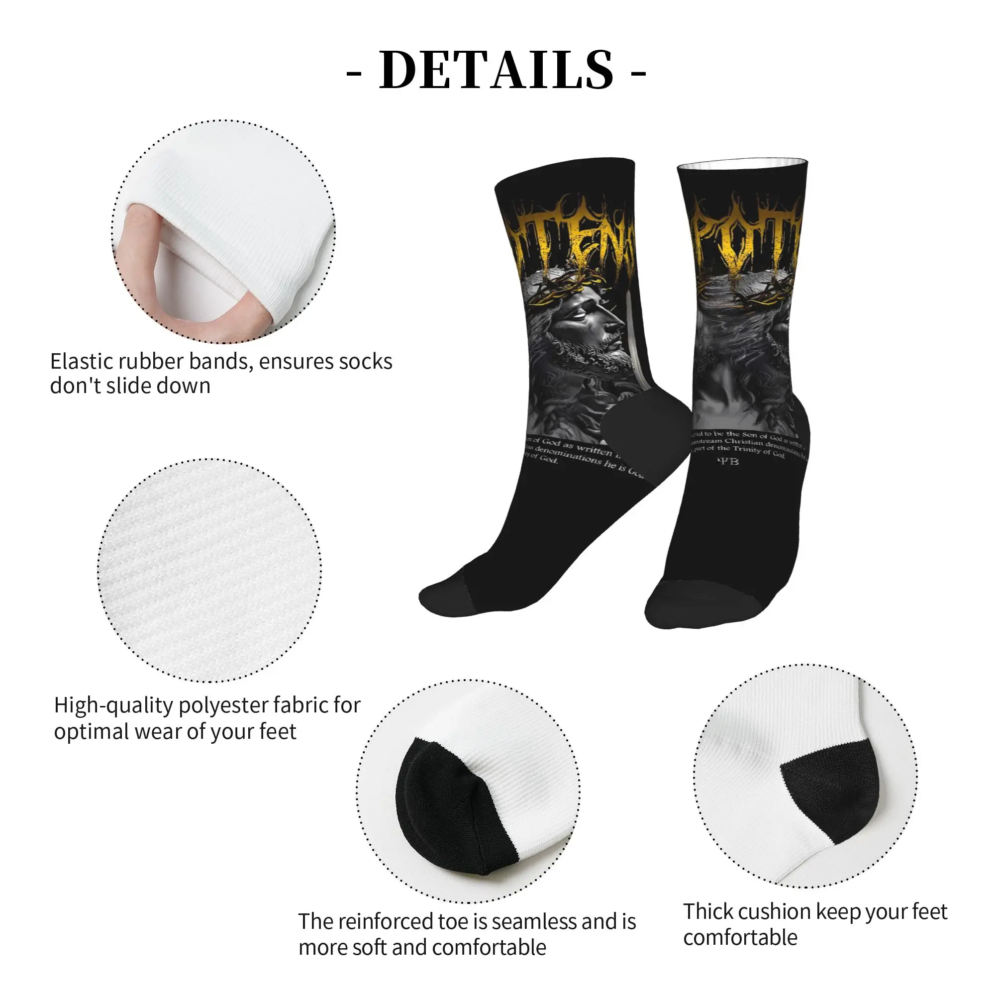 Perdão jesus cristo cristãos meias na moda meias de skate de qualidade masculina design de inverno meias antibacterianas