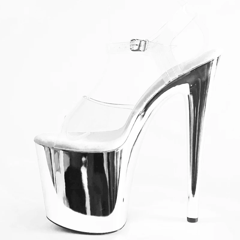 Peep Toe Pole Dance Shoes 8inch Women Stripper Models Show Nightclub Exotic Bride ShoeSexy Fetish 8Inches Dress Platform Sandals