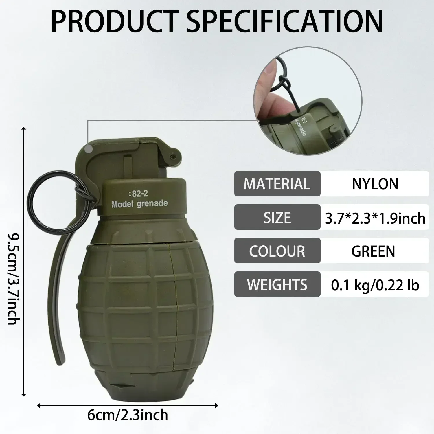 

Тактическая игрушечная граната BTYTactical для страйкбола, нейлоновая, с мощной пружинной пружиной, для пейнтбола, стрельбы, CS-игр, реквизит для сражений
