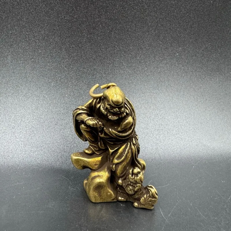 Brass Eighteen Arhat Small Ornament Mini Copper Playwright Arhat Accessories
