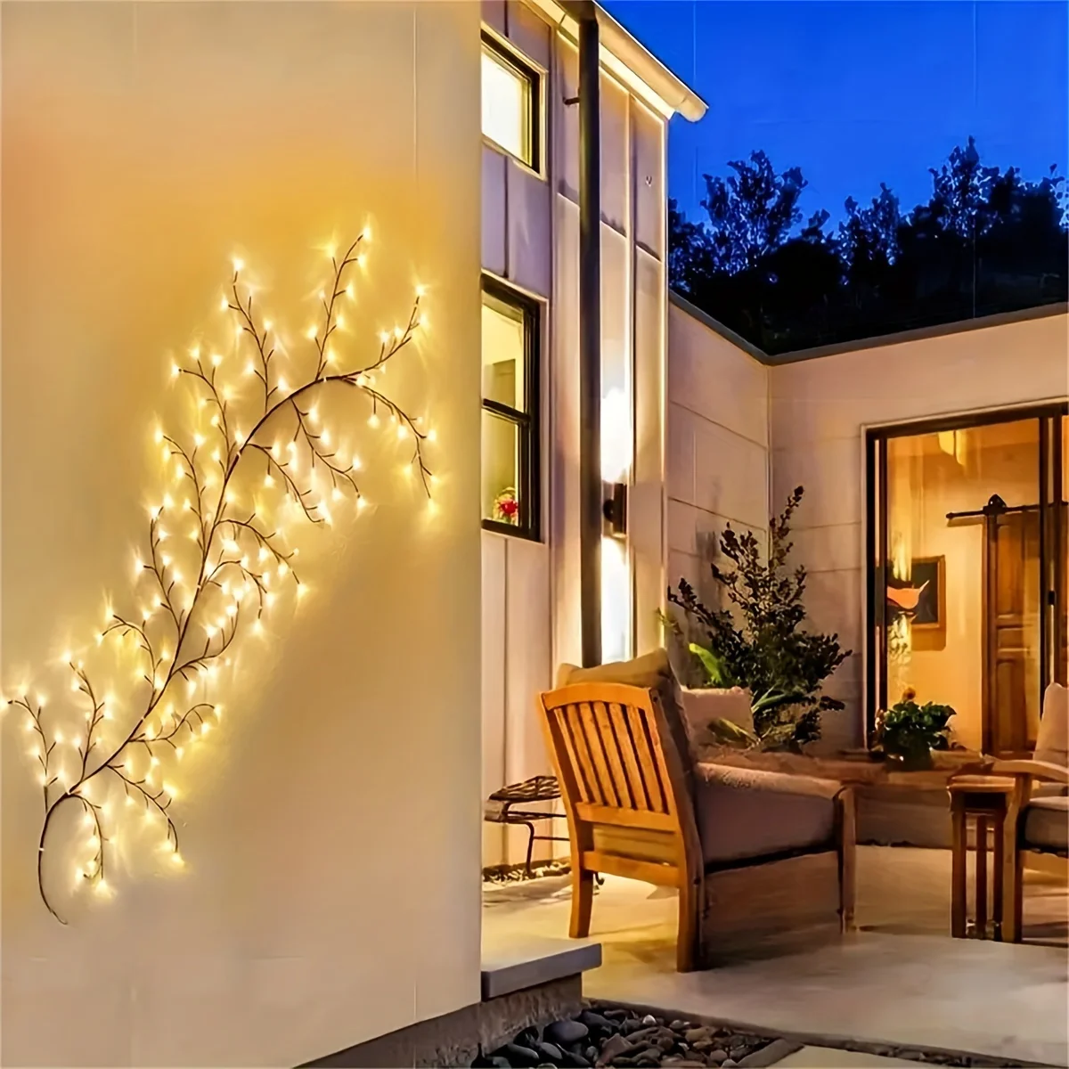 Flexibele Willow Branch LED-verlichting (96/144 LED's), USB-voeding en op afstand bestuurbaar (8 modi) - Ideaal voor terras, hek