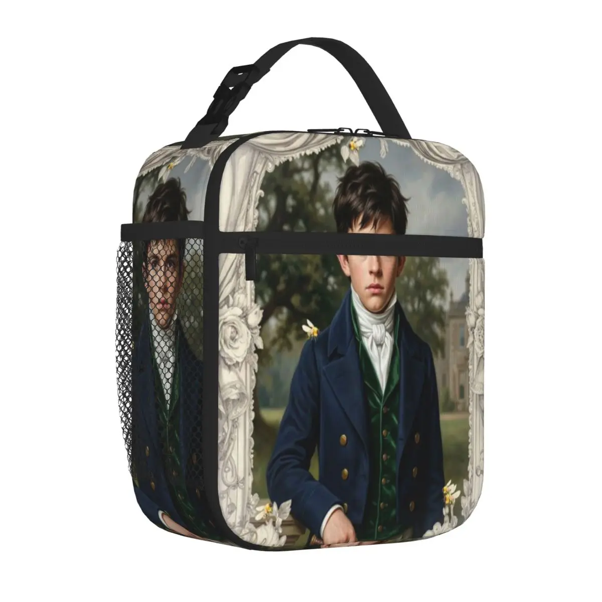 Hot Sale The Promise Of A Noble Gentleman Neutral Tone Lunch Handbag Beach Outing Food Storage Bag