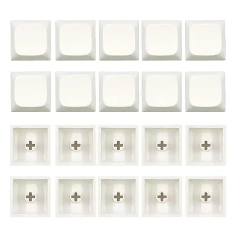 20 pezzi PBT Blank Keycap 1U 1X XDA Profilo Blank No Print Keycap Set per installazione tastiera meccanica fai da te Interruttori MX