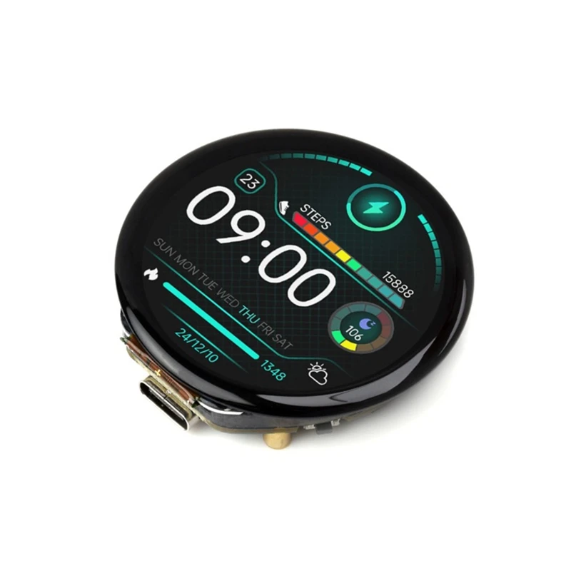 Super Sale Waveshare RP2350 1.46 Inch Round Display LCD Development Board 412x412 Screen Built-in Temperature Sensor A
