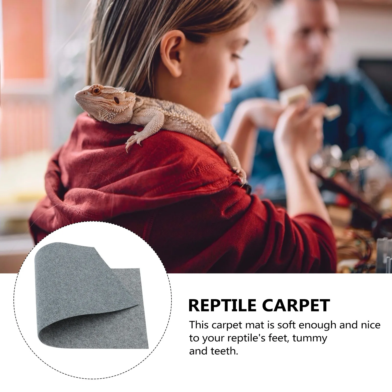 

Reptile Terrarium Mat Cage Liner Polyester Fiber Healthy Reusable Easy Clean Reptile Carpet Pet Carpet Pet Cage Mat