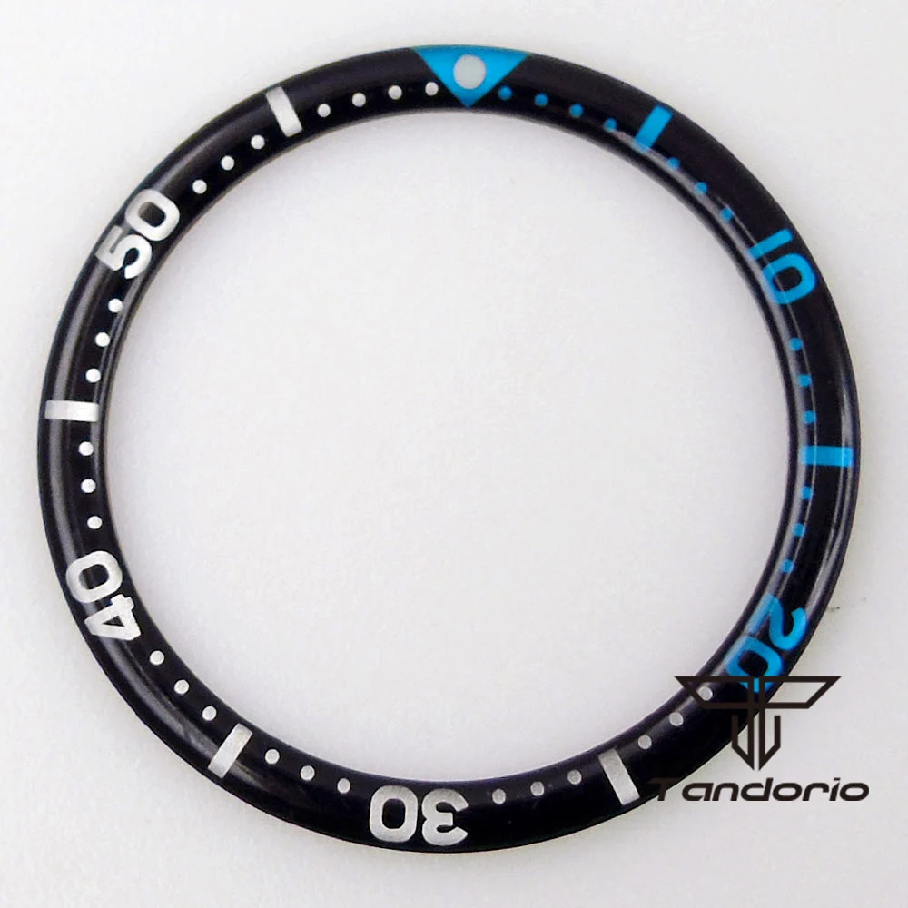 Multicolor 38mm*31.5mm Curved Arched Watch Bezel Insert Ring Ceramic Steel Alloy Material Fit SKX007 SKX009 Watch Case