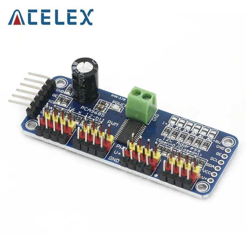 16 Channel 12-bit PWM/interface de Driver-I2C servo PCA9685 module pi bouclier module servo bouclier