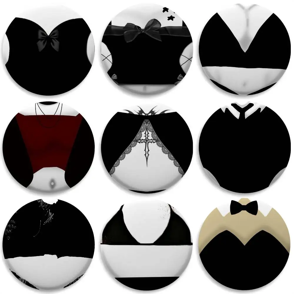 

Sexy Underwear Funny Girl Badges Round Exquisite Badge Brooches Creative Pins For Clothes Hat Backpack Gift Accessories