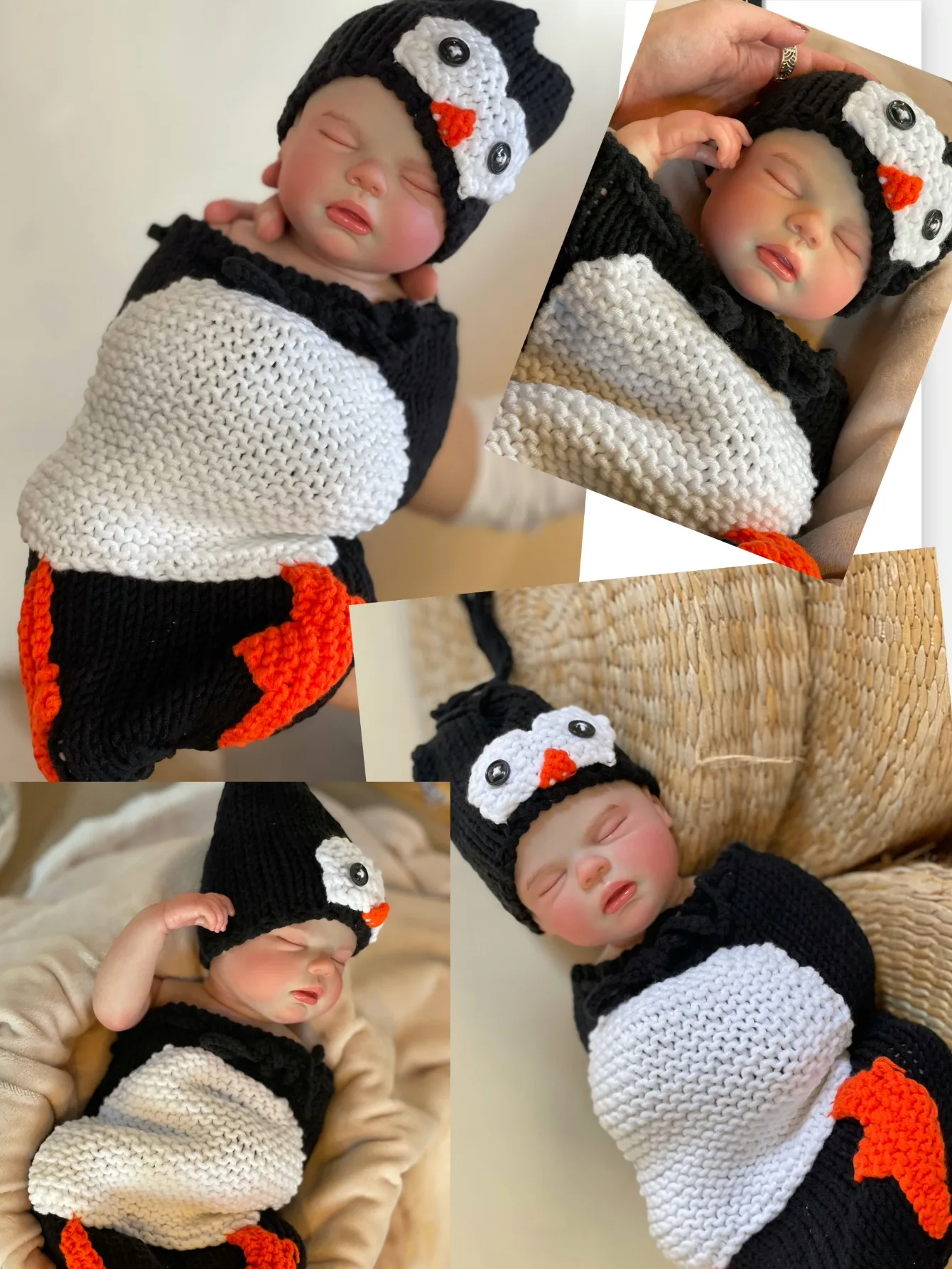 18 Inch Handmade Bebe Lifelike Newborn Baby Girl Doll 3D Painted Bebe Doll For Children Birthday Gifts