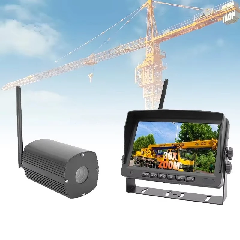 

10 Inch Dual Lens 30X Zoom Camera Crane Wireless Monitoring System And Crane Truck Wireless Camera Monitoring System