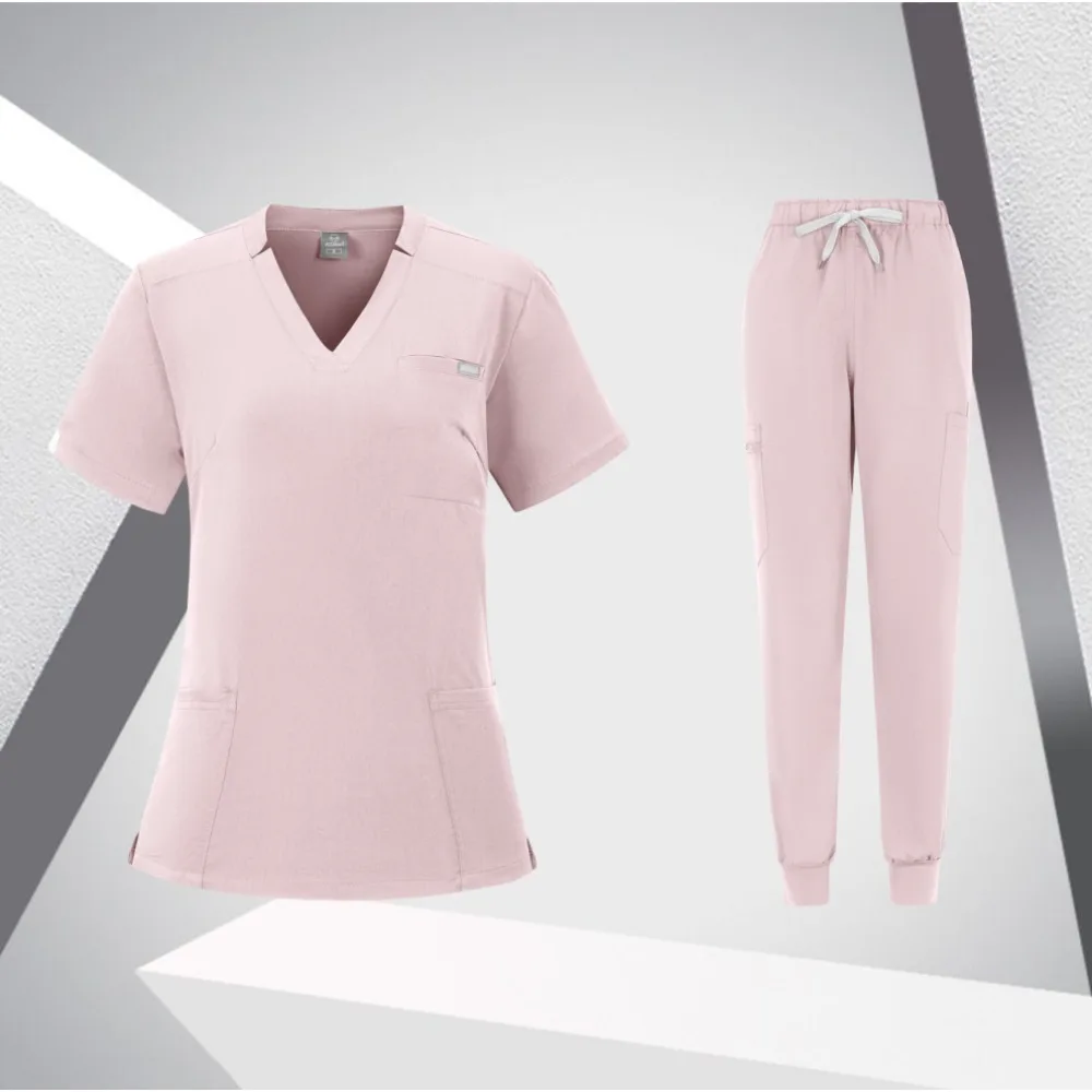 Hospital Dental Clinic Work Wear Doctor Operating Room Nurse Clothing Short Sleeved Beauty Salon Spa Scrub Sets Pharmacy Uniform
