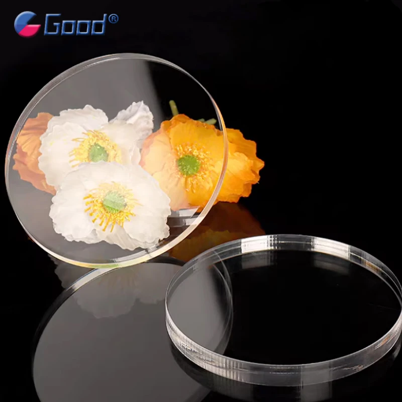 Organic Glass Round Board Dia 10~100mm Transparent Acrylic Disc Thick 1/2/3/5mm Plastic Circular Sheet