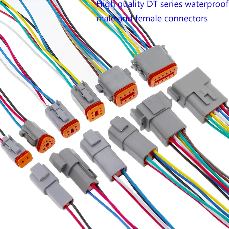 1 szt. Złącze Deutsch DT z wiązką przewodów 15 cm DT06-2S/DT04-2P 2P 3P 4P 6P 8P 12P wodoodporne złącze elektryczne
