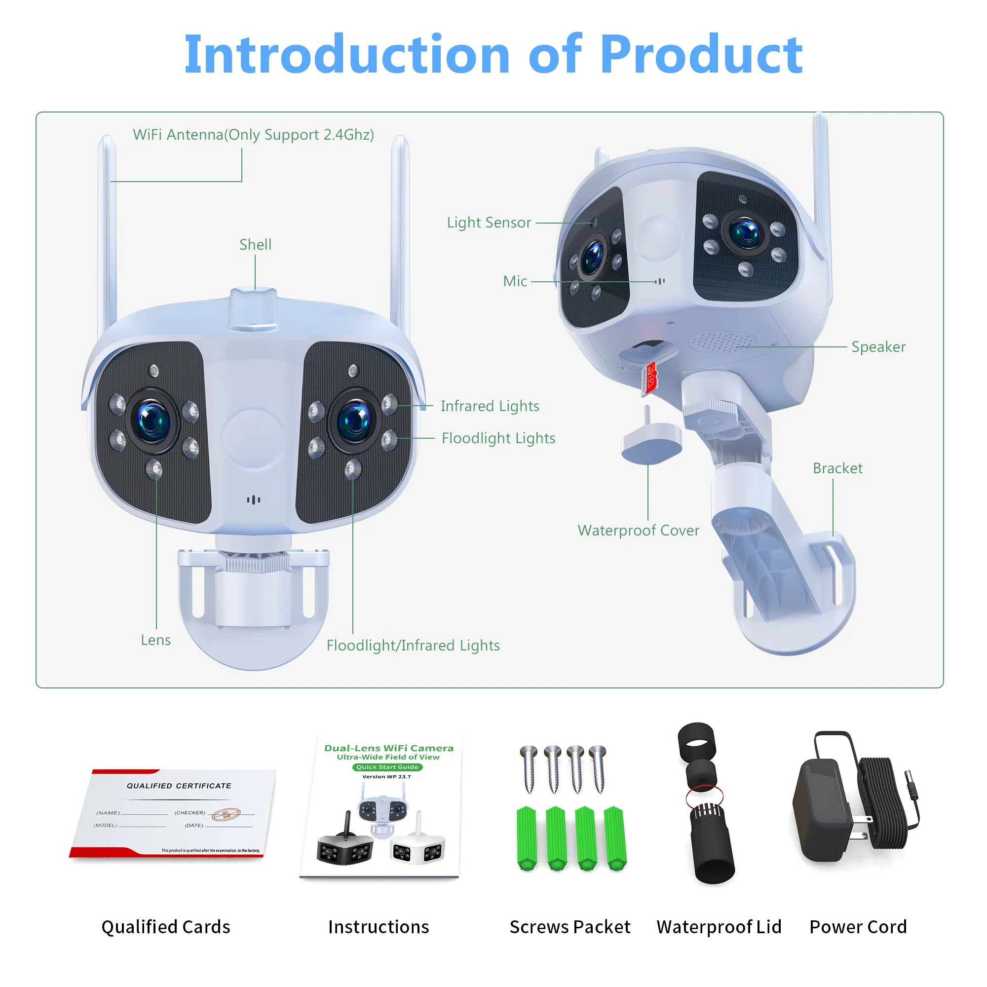 Imagem -06 - Câmera ip de Lente Dupla para Segurança Doméstica Cctv Baby Monitor Full Color ai Humanoid Detection Uhd Camhipro Ipc360home App 8mp