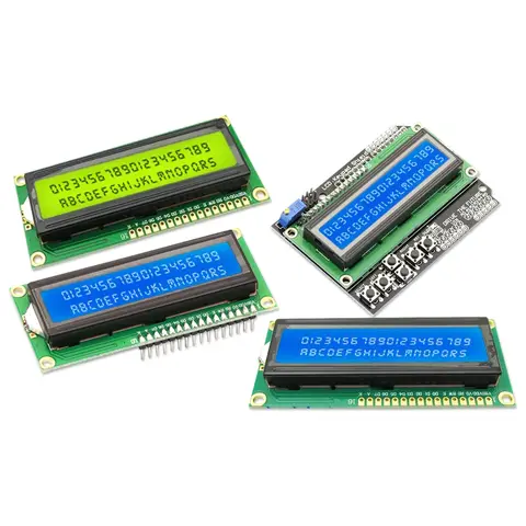 1PCS LCD1602 모듈 블루 스크린 노란색 녹색 화면 백라이트 LCD 디스플레이, arduino용 3.3V 5V LCD IIC/I2C 인터페이스