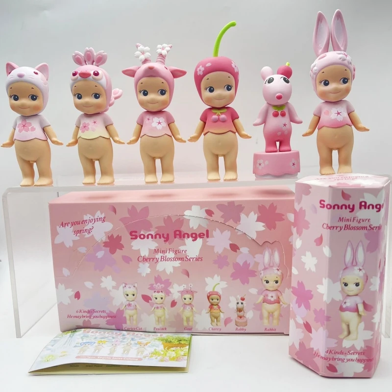 

New Sonny Angel Mini Figure Cherry Blossom Series Enjoy Spring Limited Editions Blind Box Mysteries Surprise Cute Fans Toy Gifts