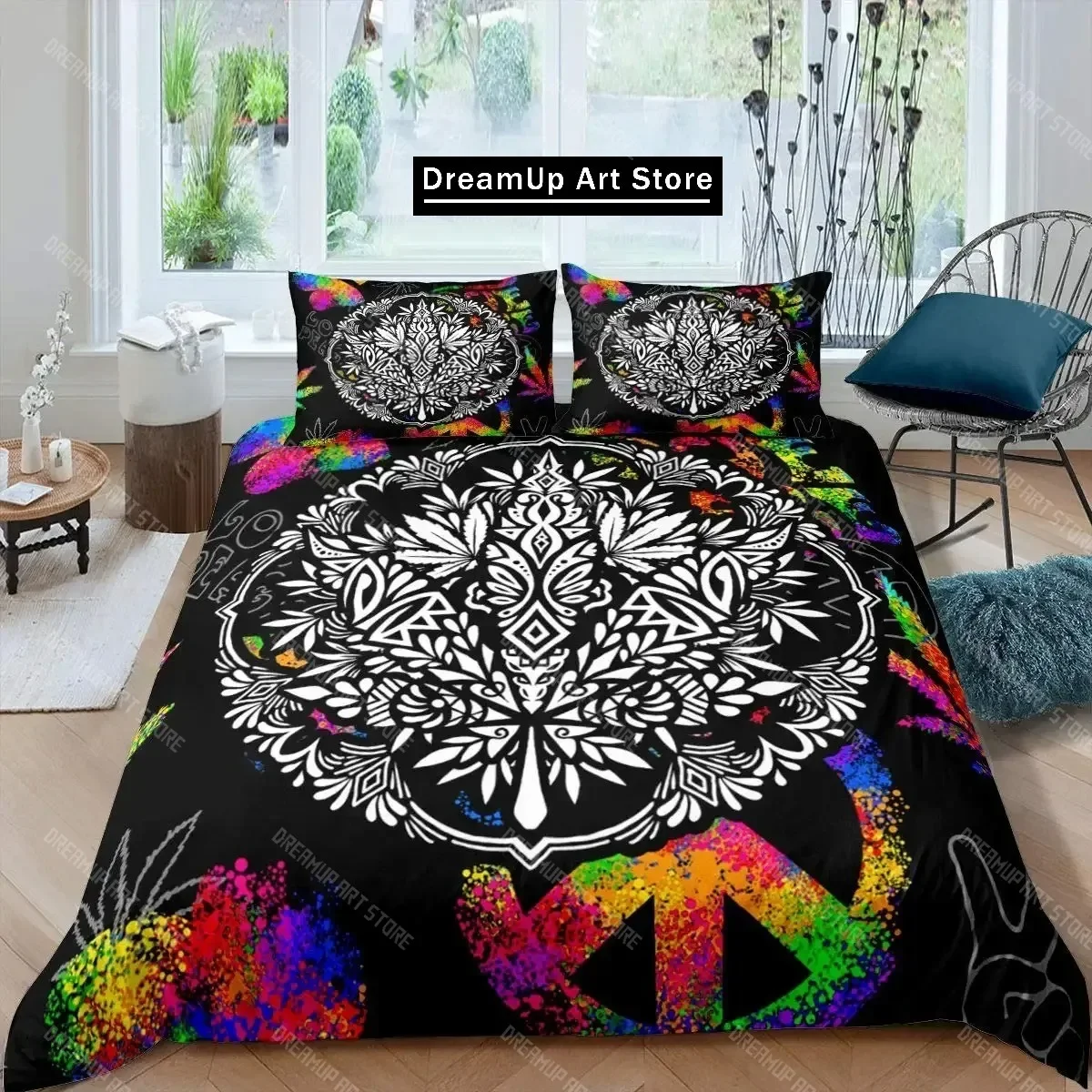 

3D Printed Peace Symbol Bedding Set Cute Quilt Cover Bed Cover With Pillowcase Twin Single Queen King Size Boys Adult Home
