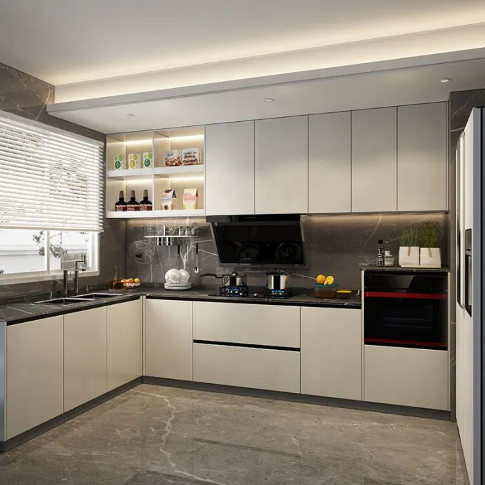 Hot Selling New Product Color Optional Durable Wood Finish Country Wood Cabinet Modern Kitchen Organization Solution