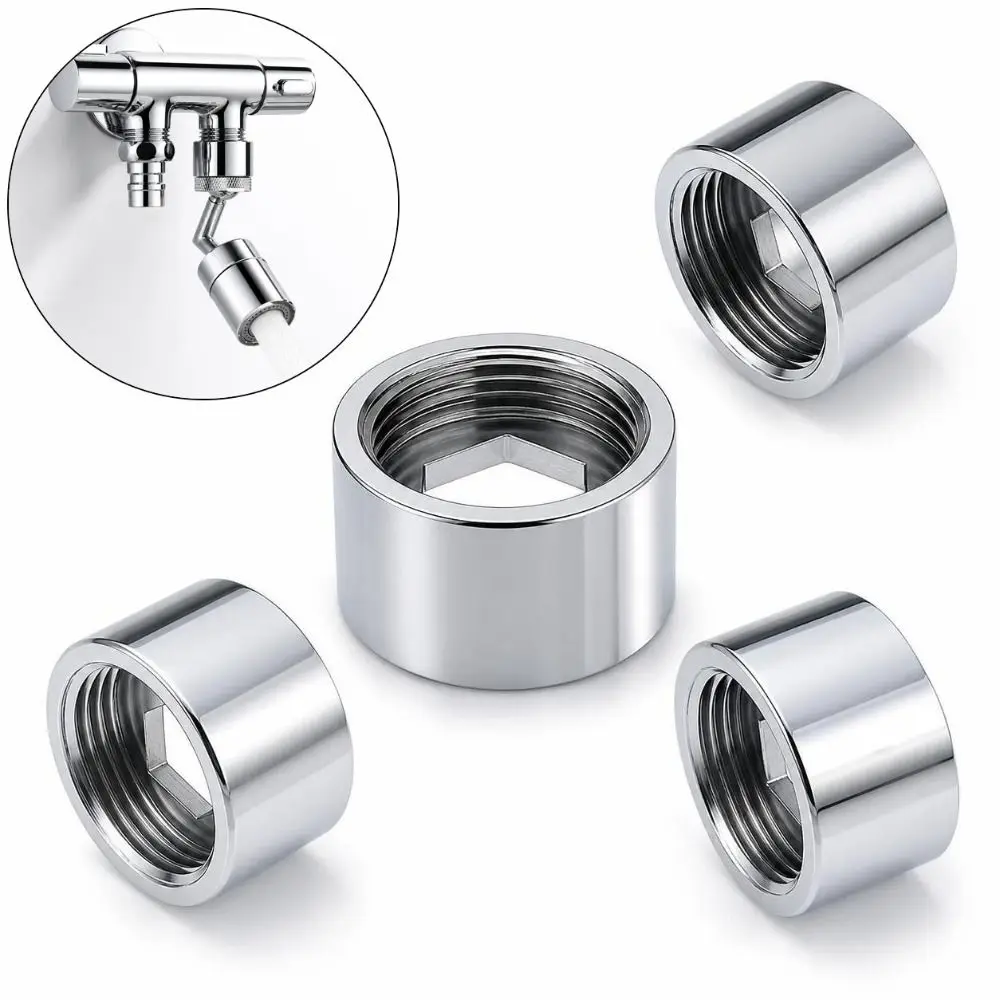 Durable Copper Faucet Adapter Female To Female Hex Shape Thread Converter Spout Adapter