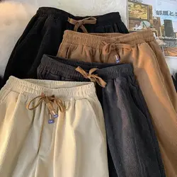 2023 frühling Herbst Cord Casual Sport Hosen männer Leggings Koreanische Lose Gerade Hosen Hosen