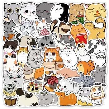 10/30/50 adet karikatür sevimli kedi hayvan kişilik Graffiti yaratıcı Sticker oyuncak kaykay gitar bilgisayar buzdolabı dekorasyon