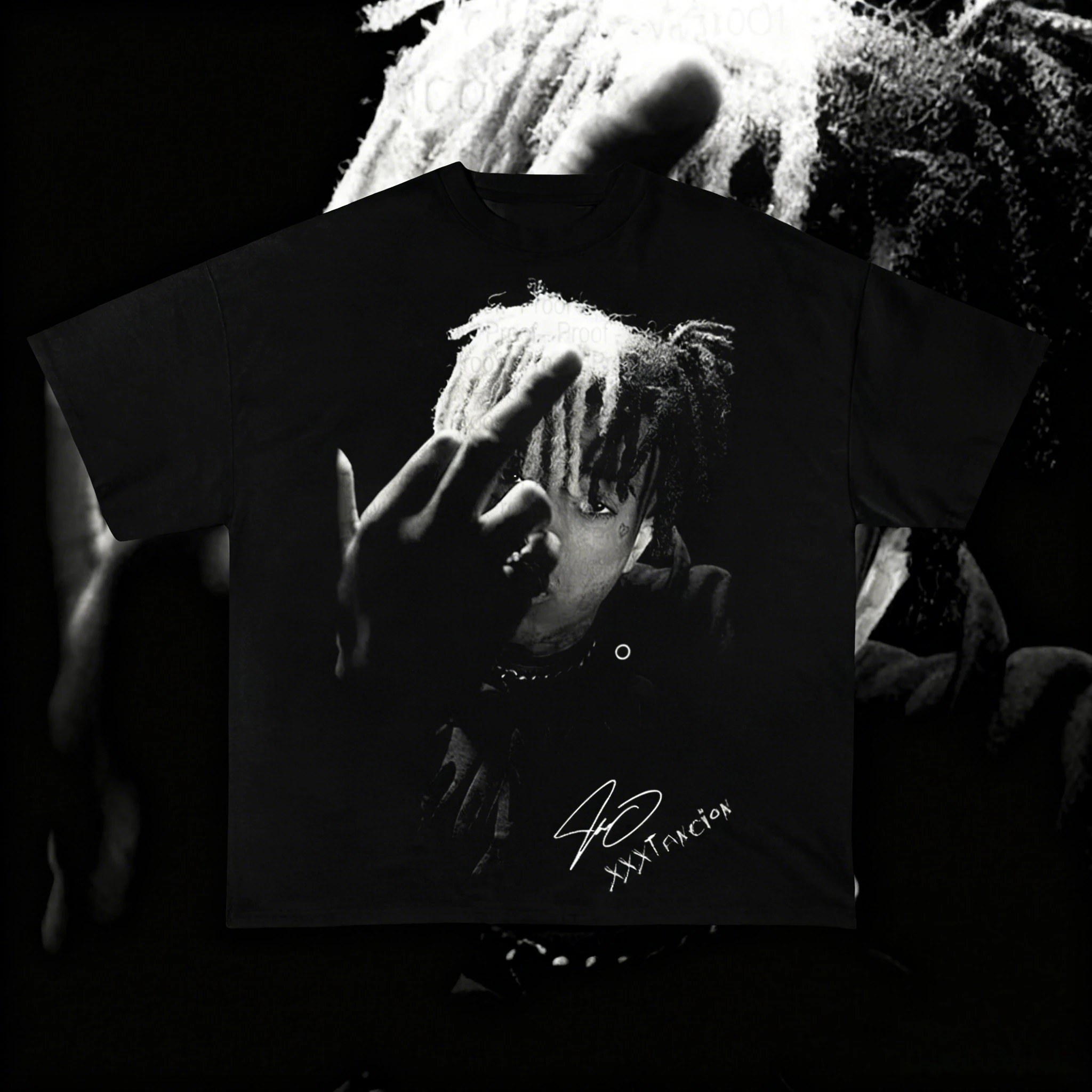 2025-26 الصيف خمر XXXTENTACION الجرافيك 100% القطن المطبوعة مغني الراب الهيب هوب تي شيرت للجنسين النساء الرجال تنفس عادية Y2k #1