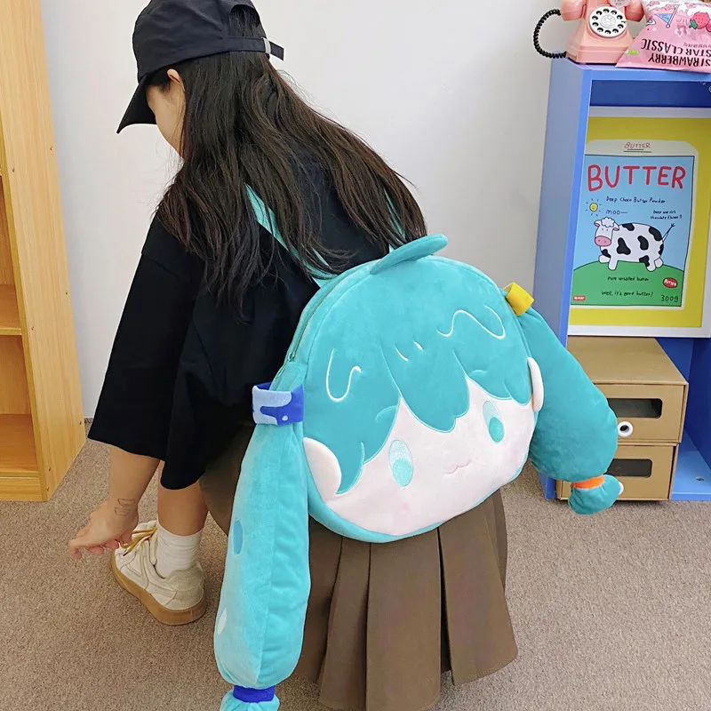 Grenzüberschreitendes neues Produkt mit hohem Nennwert Hatsune Miku Japanischer süßer Rucksack Anime Vielseitige Hatsune Miku Doll Fufu Bag