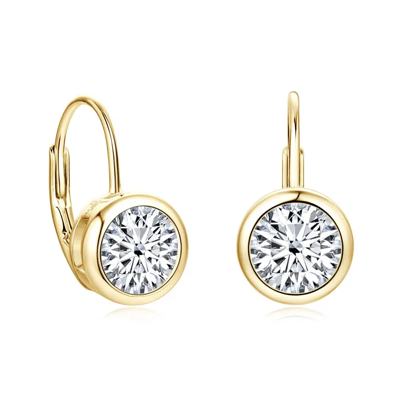 

RAPRGOLD 0.5-2ct Round Cut Moissanite Clip Hoop Earrings for Women Girls 14K Gold Filled Fine Jewelry Gifts with GRA Certificate