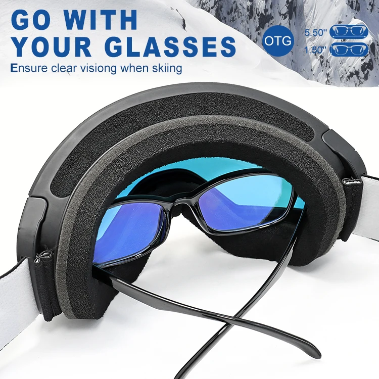 Ski goggles UV400 protective anti-fog ski glasses magnet snow sports sunglasses polarized ski safety glasses