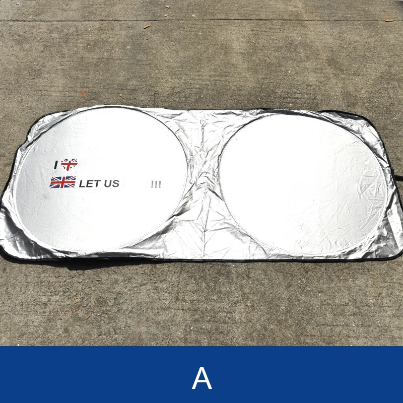 Car Sun Shade Cover Windshield Window Shade Front Sun Block For MINI Cooper Union Jack Styling UV Reflector Foldable