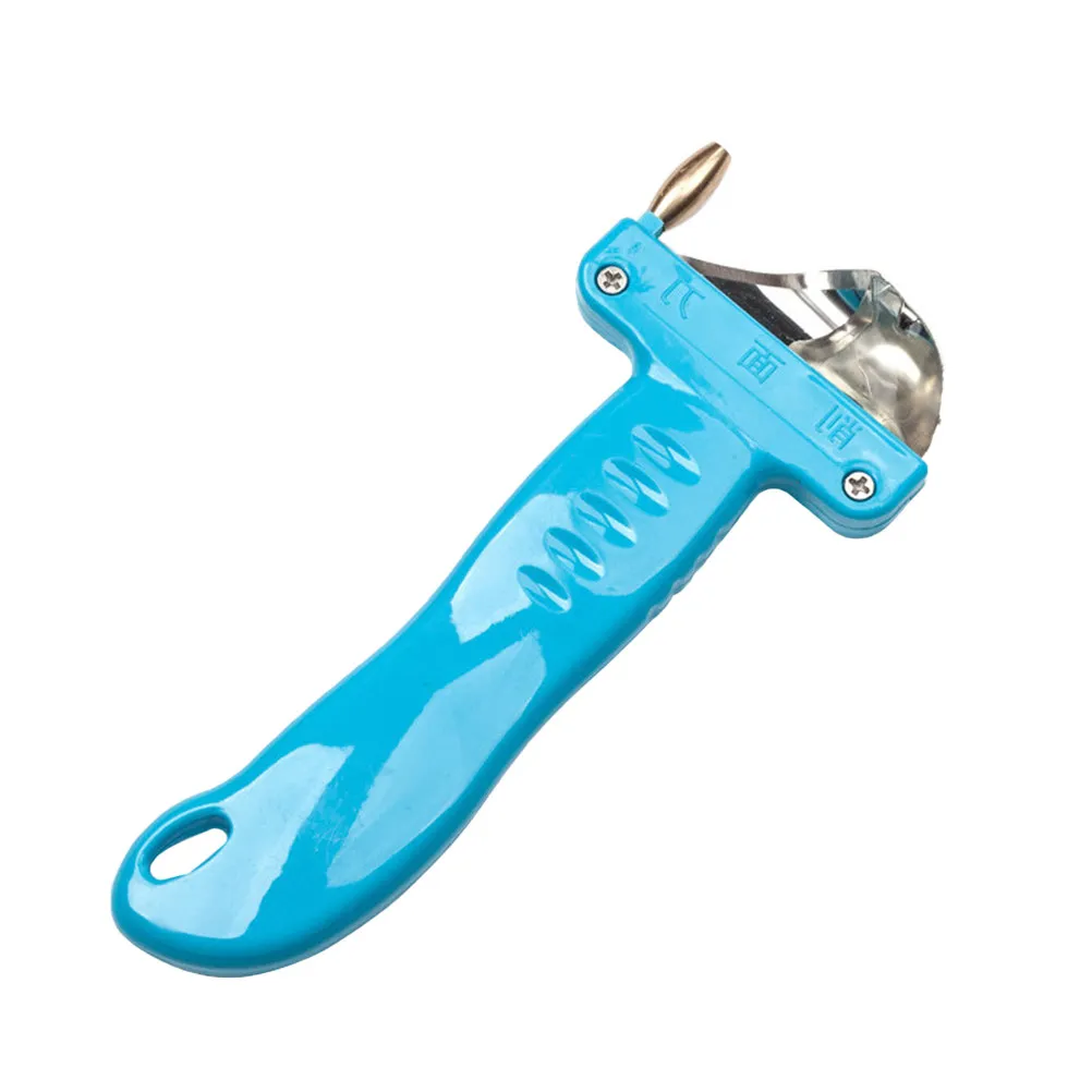 Blue Plastic Handle Dough Chopper Stainless Steel Paste Scraper Kitchen Noodle Making Dough Scrapers Stainless Steel Scraper
