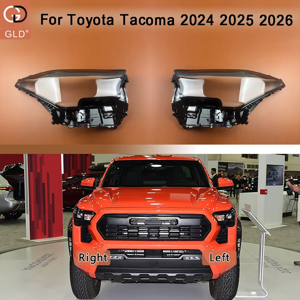For Toyota 2024 2025 2026 Tacoma Transparent Headlamp Cover Headlight Mask Lampshade Lamp Shell Plexiglass Replace Original Lens