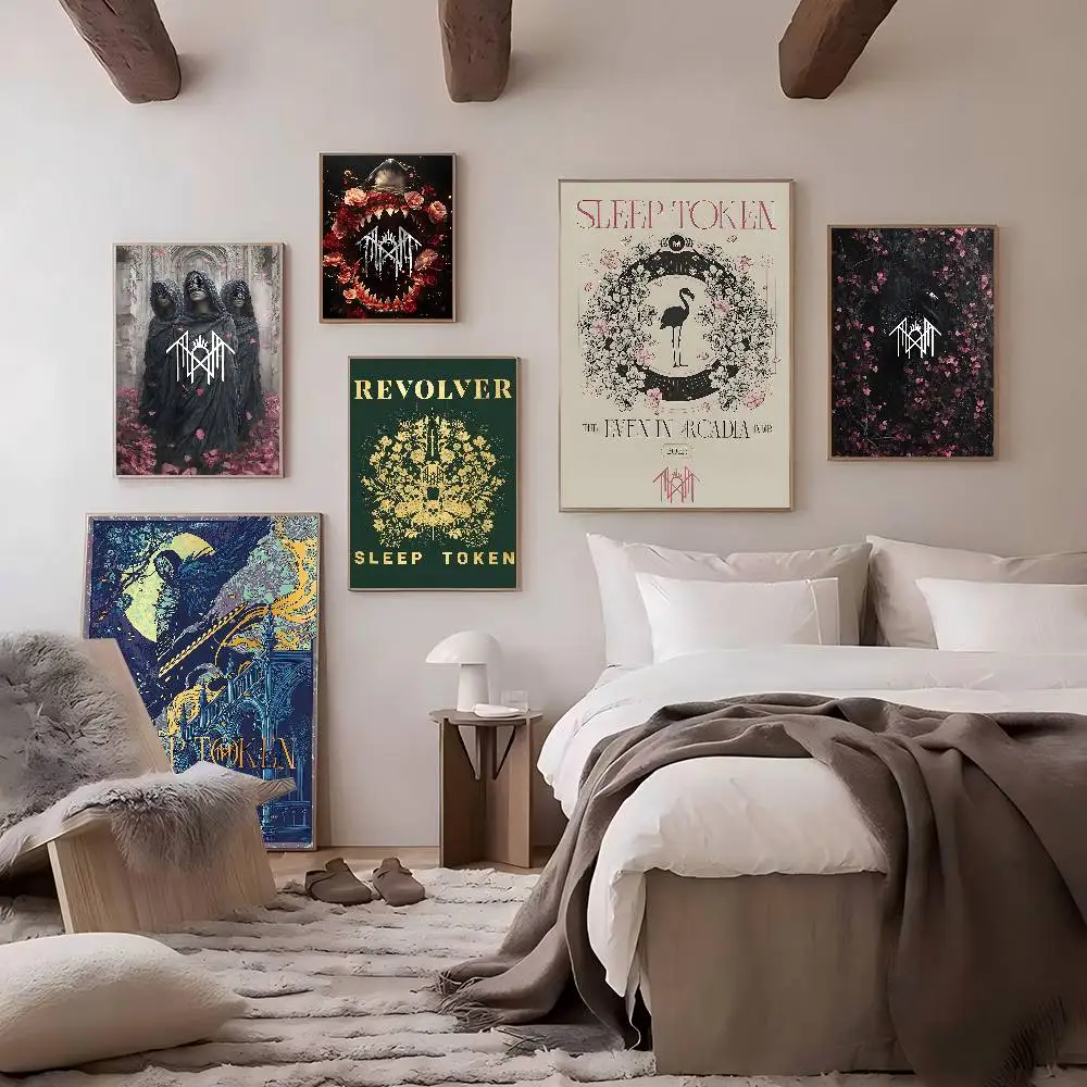 Sleep Rock Band T-Token Self-adhesive Art Poster HD Quality Wall Art Retro Posters for Home Home Decor