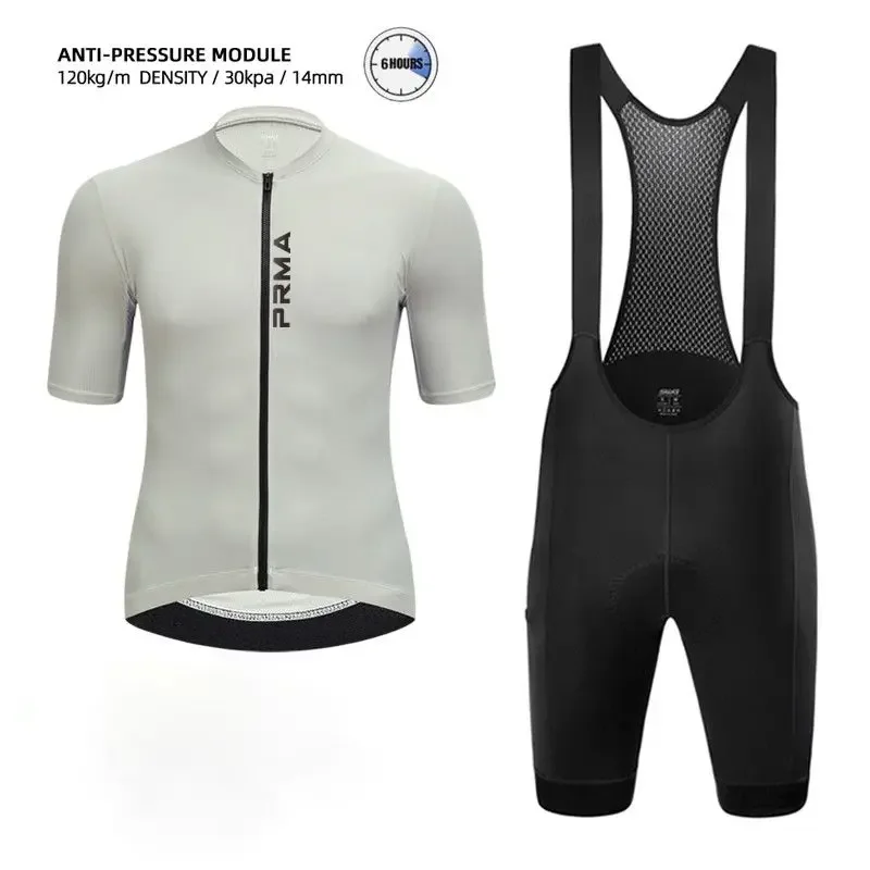 

PRMA quick-drying breathable high-elastic cycling suit, summer short-sleeved top, sweat-absorbing road cycling equipment