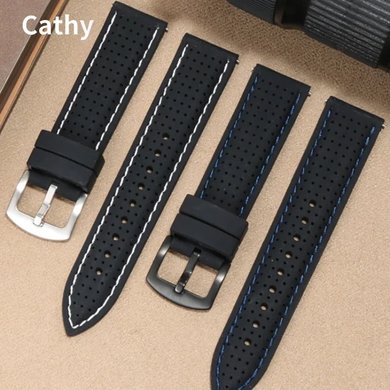 Silicone Watch Strap for Citizen Tissot Seiko Mido Casio Mountaineering Waterproof Rubber Watch Band Men 20 22 24mm Wristband