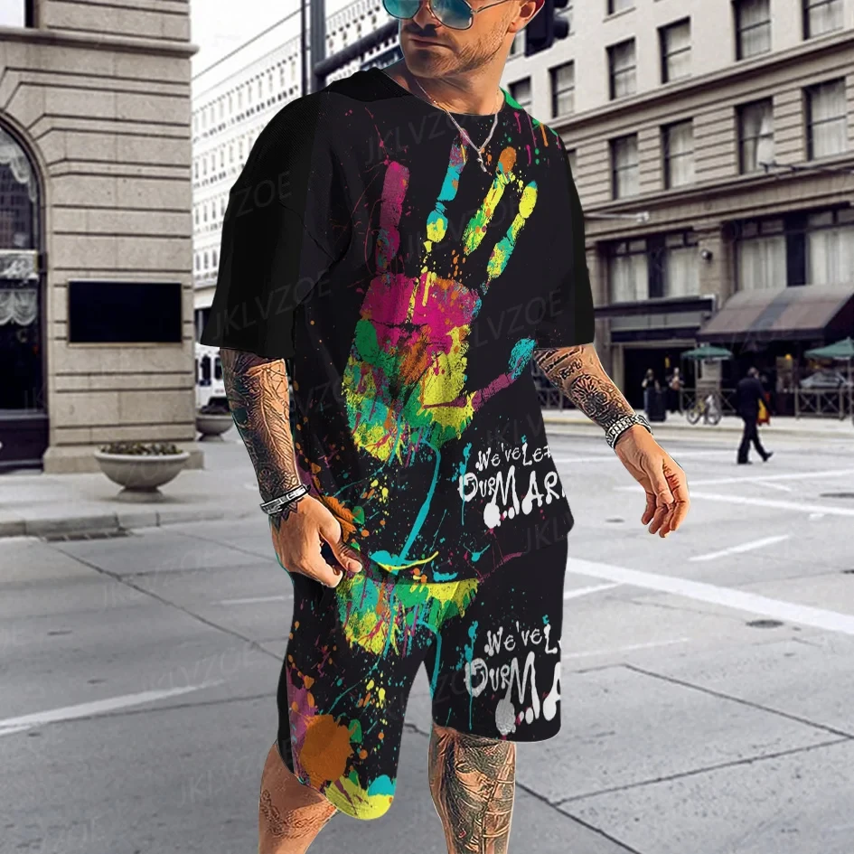 Summer Men Set BoB Marley Reggae 3D Printed Harajuku Outfit Men Suit Sports Jogging Cozy Streetwear T Shirt Tracksuit Set