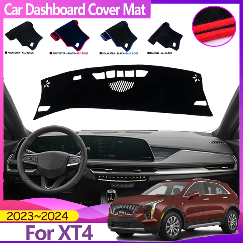 

Car Dashboard Cover For Cadillac XT4 2023 2024 Facelift Dashmat Mats Avoid Light Anti-slip Carpet Pad Stickers Auto Accessories